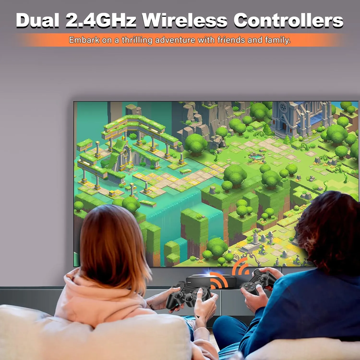 New Retro Gaming Console & Game Stick Pro - 40,000  Classic Video Games, 23 Emulators, Dual Wireless Controllers, 4K HDMI Output, Plug & Play, Compatible with TV, PC, Projector, 64GB