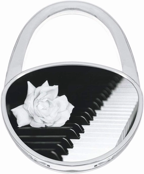 NewCharms Black and White Piano Purse Shaped Handbag Hanger