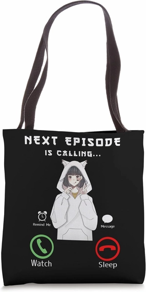 Next Episode is Calling Cute Anime Girl Tote Bag