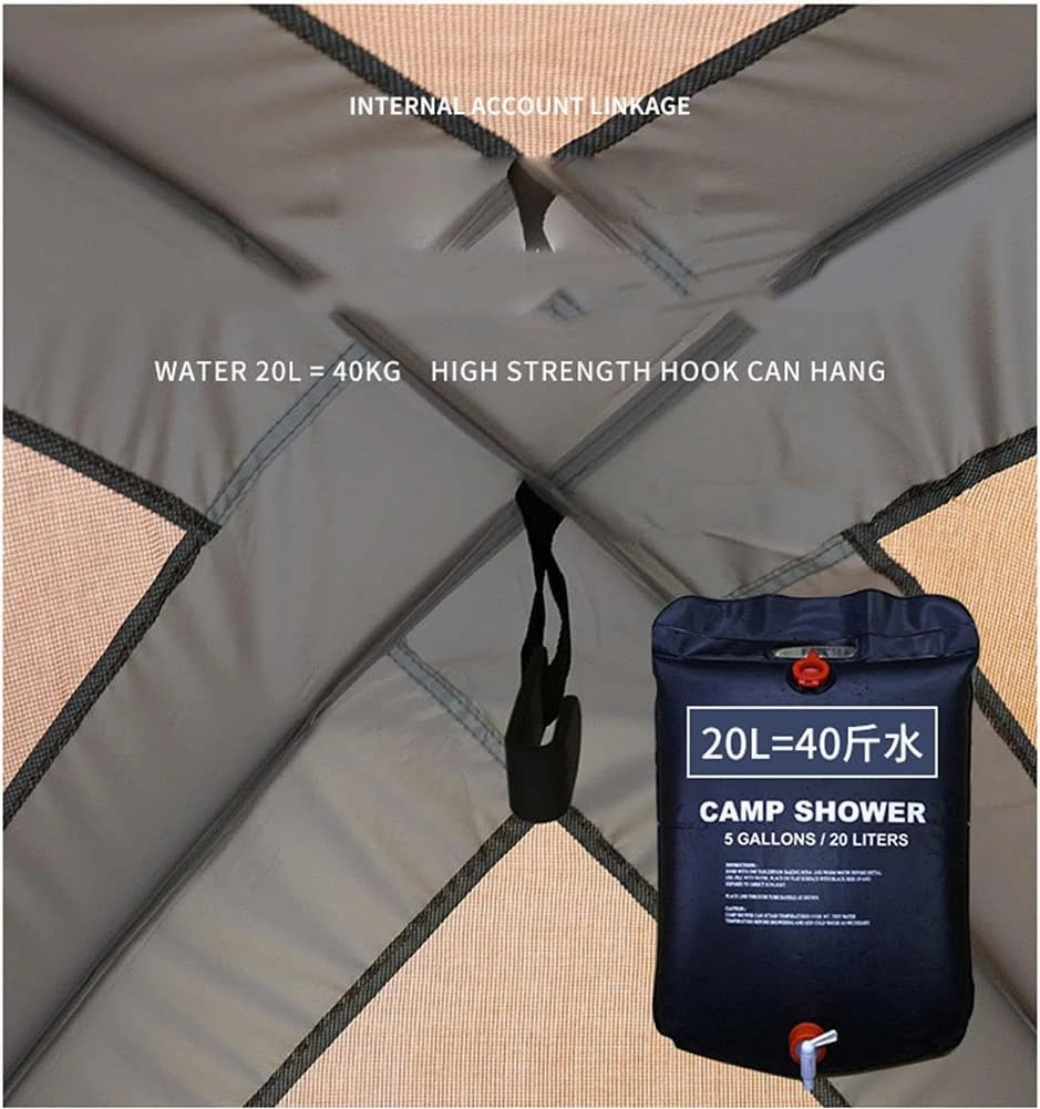 NIEH Extra Wide Privacy Shower Tent Outdoor Toilet Dressing/Changing Room Portable Shelter Tent with Carrying Bag for Camping Hiking Beach Bathroom, Easy Set Up, 160X160X240CM, Green