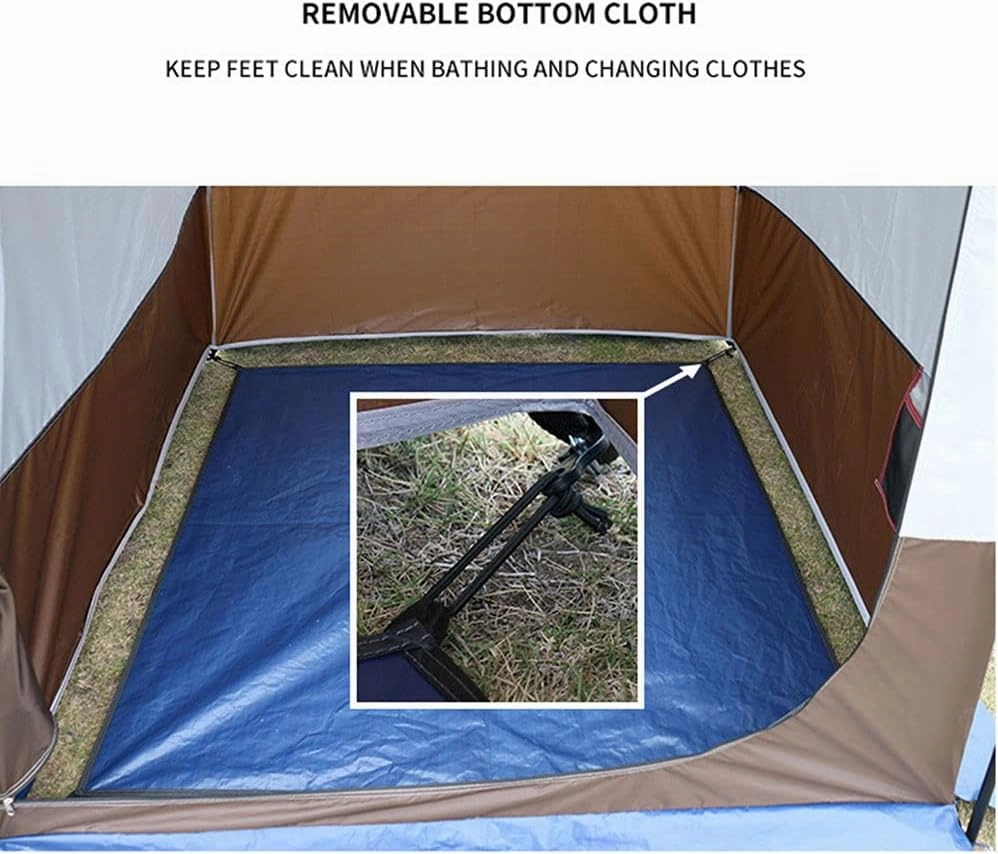 NIEH Extra Wide Privacy Shower Tent Outdoor Toilet Dressing/Changing Room Portable Shelter Tent with Carrying Bag for Camping Hiking Beach Bathroom, Easy Set Up, 160X160X240CM, Green