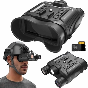 Night Vision Goggles - 4K 36MP Digital Infrared Night Vision Binoculars with 2.7'' Large Screen, NVG Visual Distance 350M for Camping, Travel, Surveillance