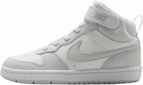 Nike Court Borough Mid 2 Little Kids' Shoes (CD7783-127, Sail/White/Light Silver)