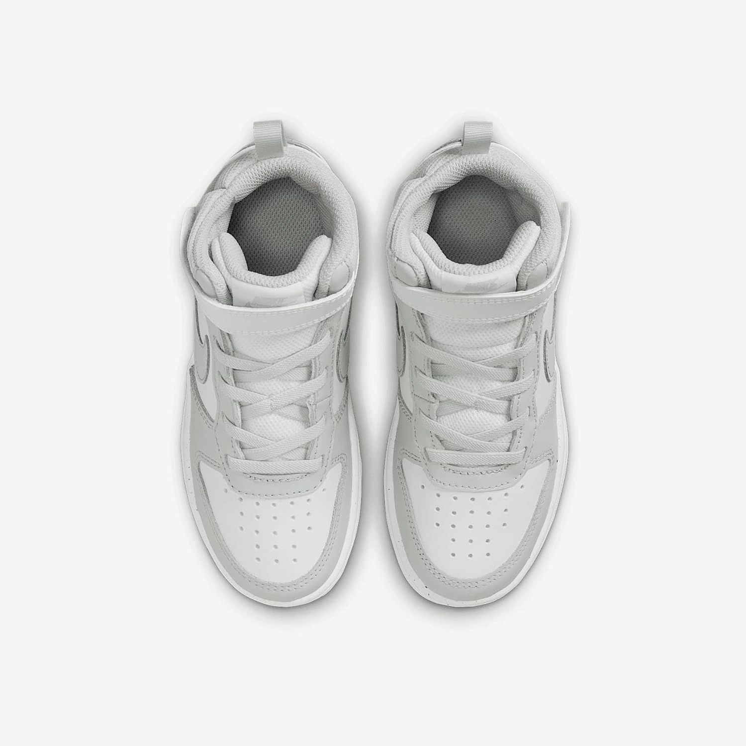 Nike Court Borough Mid 2 Little Kids' Shoes (CD7783-127, Sail/White/Light Silver)