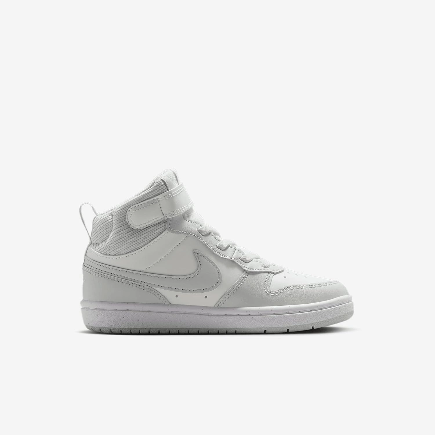 Nike Court Borough Mid 2 Little Kids' Shoes (CD7783-127, Sail/White/Light Silver)