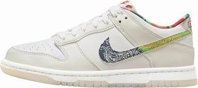 Nike Dunk Low Big Kids' Shoes (FN8913-141, White/White/Mystic RED) Size 7