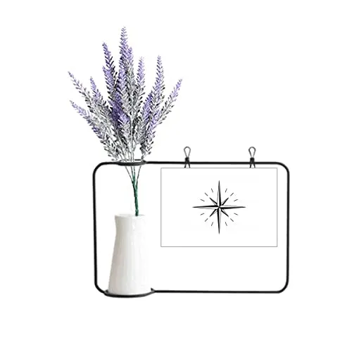 no/no Star Compass Flashing Direction Artificial Lavender Flower Vase Bottle Card