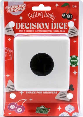 NPW Drinking Buddies Vegas Dice Decision Ball - Dice Shaped Magic 8 Ball, Perfect for Parties & Celebrations Las Vegas Party Theme