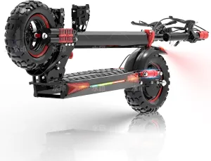 Off Road Electric Scooter Adults, 1200W Moter, 48V 18AH/21AH Battery, Max 35 Mile Range 35 Mph Power, 11" Off Road All-Terrain Tire, Folding E Scooter with Seat, Dual Suspensio