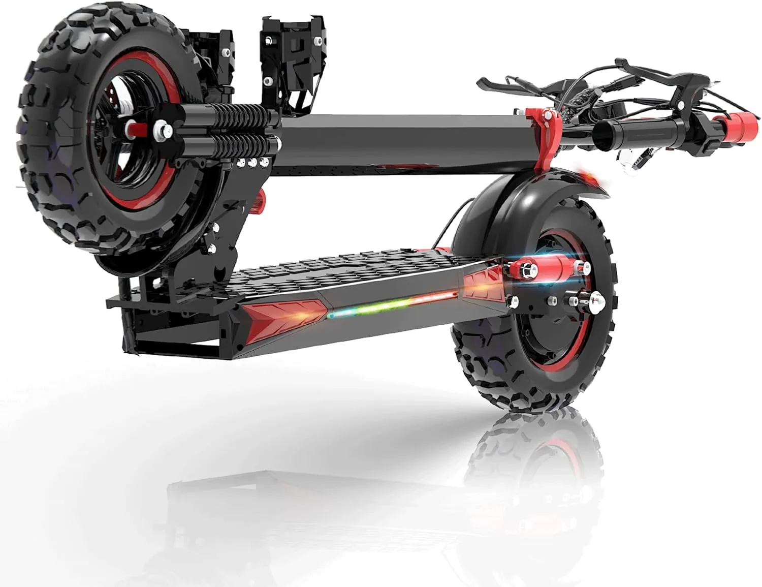 Off Road Electric Scooter for Adults, 1200W Moter, 48V 18AH/21AH Battery, Max 35 Mile Range 35 Mph Power, 11" Off Road All-Terrain Tire, Folding E Scooter with Seat, Dual Suspensio Climbing 30°