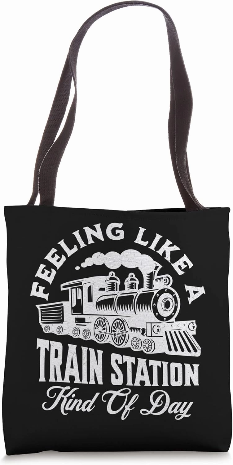 Old Western Train Station Kind of Day Locomotive Travel Tote Bag