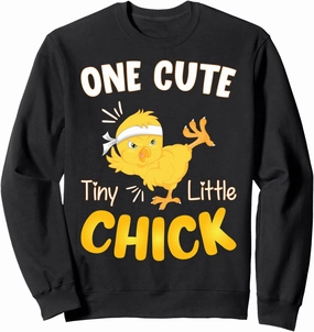 One Cute Tiny Little Chick Funny Checks Lover Gift Sweatshirt