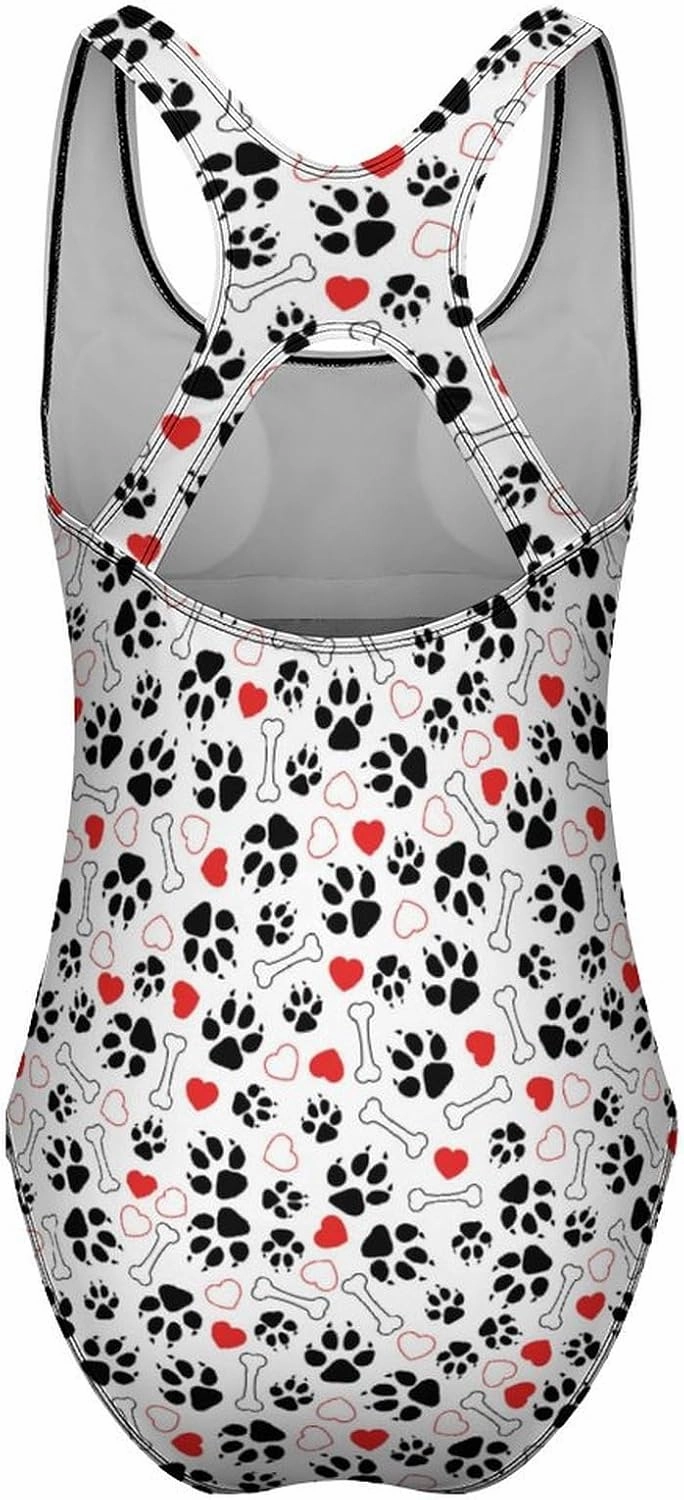 One Piece Swimsuit for Women Cute Tiger Checkered Bathing Suits Racerback Swimsuits Tummy Control Padded Swimwear