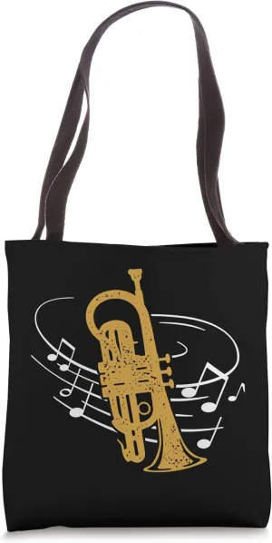 Orchestra Brass Instrument Sheet Music Cornet Tote Bag