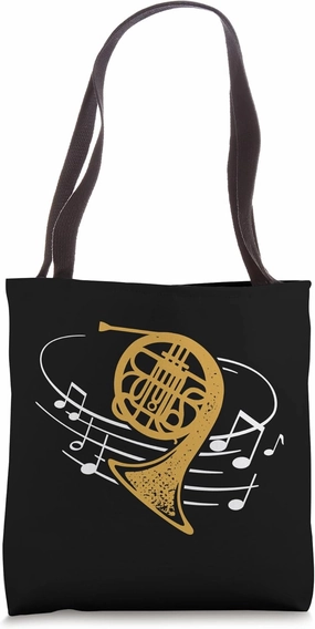 Orchestra Brass Instrument Sheet Music French Horn Tote Bag