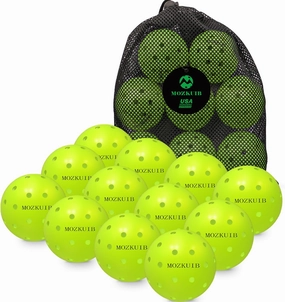 Outdoor Pickleball Balls - USAPA Approved, High Visibility, Good Balance, Seamless One-Piece Design, Ideal for Cold Weather/Hot Weather, 6/12 Pack with Pickleballs Bag(Green)