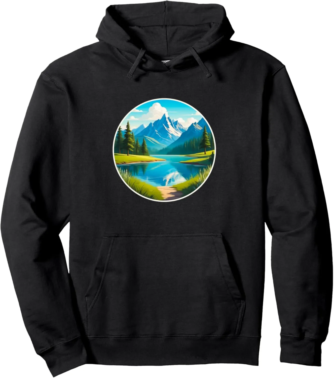 Outdoors Hiking Walking Adventure. Mountain Range. Pullover Hoodie