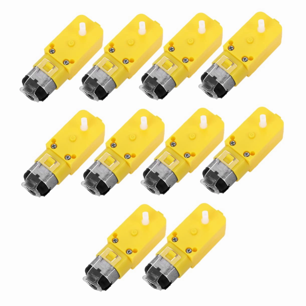 Pack 10 Units of 3v-12v Dc Magnetic Interference Motor for Smart Car DIY Projects Mini Electric Engine for Rc Models