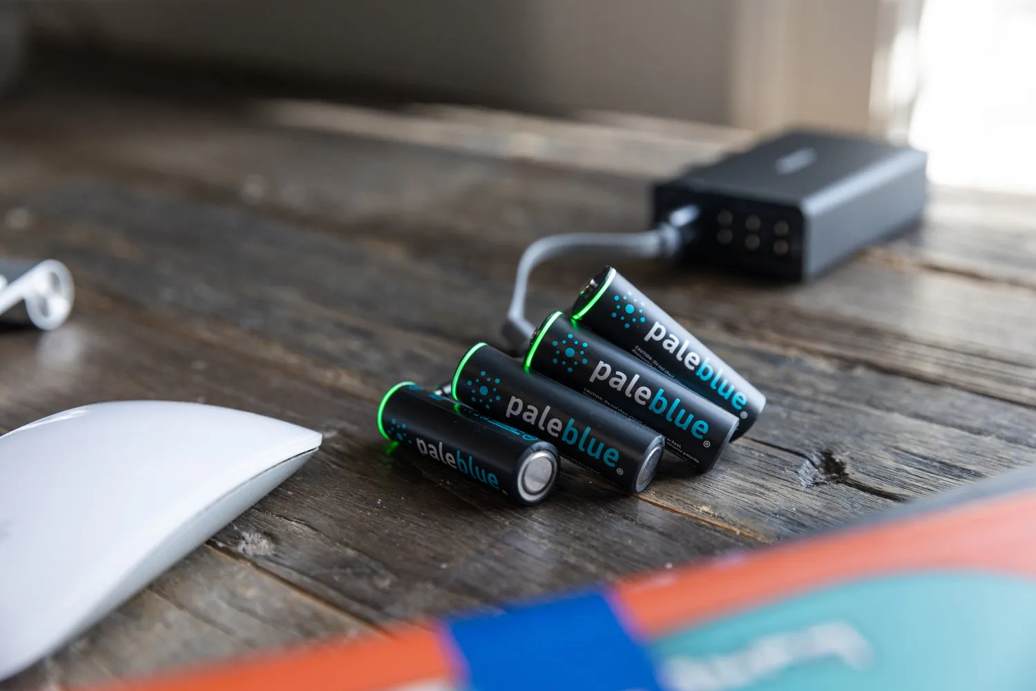 Pale Blue Earth AA USB-C Rechargeable Batteries