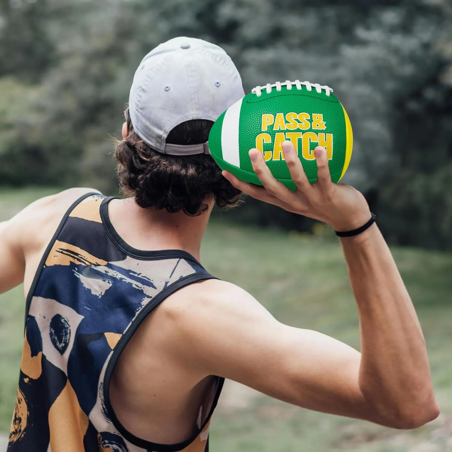 PassCatch Training Football, Enhance Passing Catching Skills, Official & Youth Size(with Pump)