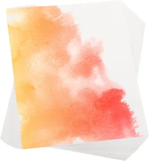 PATIKIL 50 Pcs Pure Cotton Watercolor Paper 140lb/300 GSM Water Coloring Paint Paper for Art Painting Watercolor Drawing Artist, 9x12 Inch