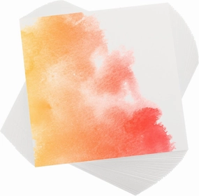 PATIKIL 50 Pcs Pure Cotton Watercolor Paper 140lb/300 GSM Water Coloring Paint Paper for Art Painting Watercolor Drawing Artist, 8x8 Inch