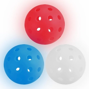 PATIKIL Luminous Pickleball Balls Glow in The Dark Pickleball Outdoor Pickleball Balls with Mesh Bag for Indoor and Outdoor Sports