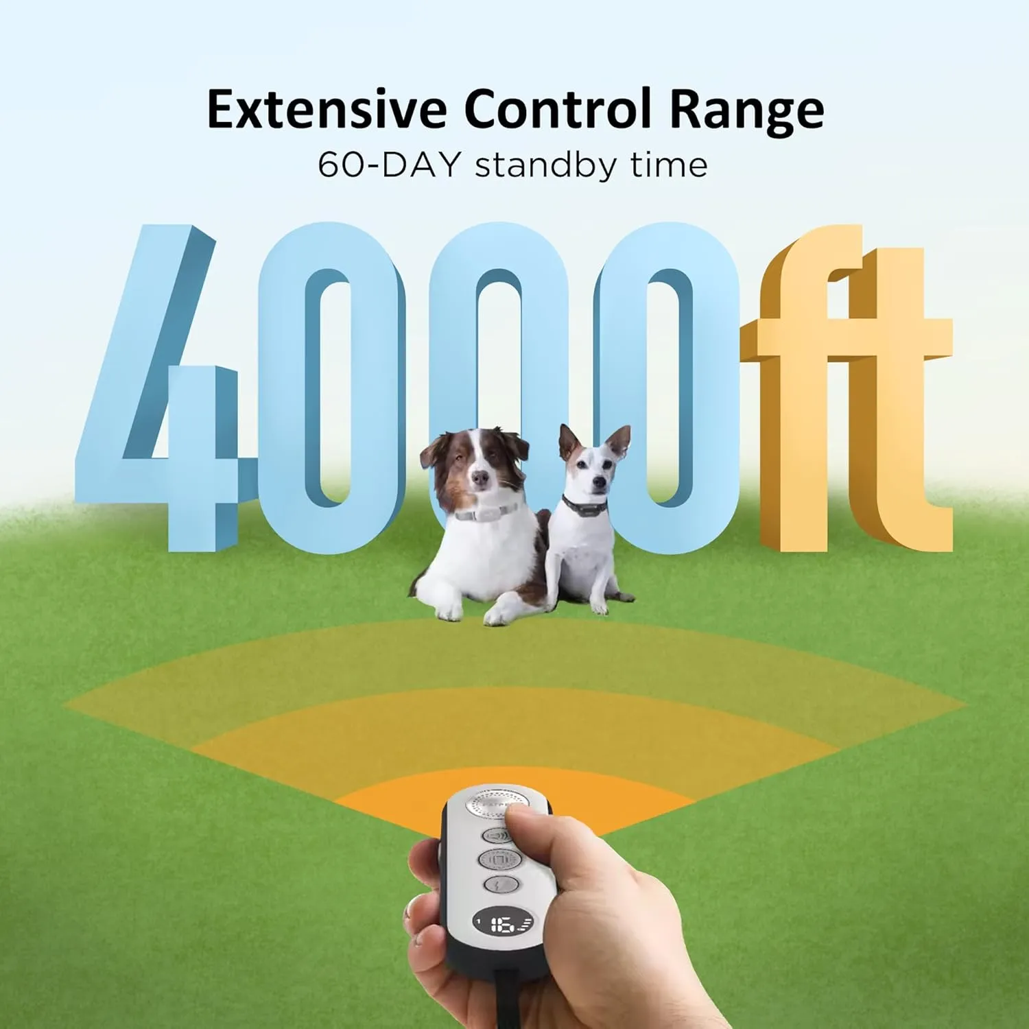 PATPET Shock Collar for Dogs(10-120lbs), 4000ft Rechargeable IPX7 Waterproof Training Collar with Remote for 2 Dogs- Electric Dog Collar for Small Medium Large Dogs 2 Packs