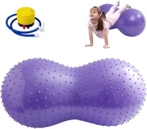 Peanut Ball 35x18 Inch Anti Burst Peanut Exercise Ball with a Air Pump Thicken PVC Peanut Ball for Kids Therapy Pregnancy Portable Yoga Ball for Home Style2