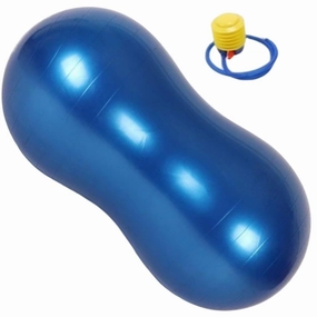 Peanut Ball, Anti Burst Thicken Pvc Peanut Exercise Ball, 35.4x17.7" Balance Ball with a Air Pump, Portable Peanut Ball for Kids Therapy Pregnancy Yoga, Home & Gym, Blue Pregnancy Ball Yoga Ball for