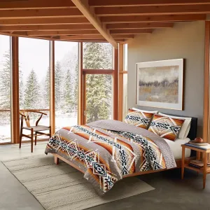 PENDLETON 31799 Bridge Creek Full/Queen Coverlet Set Soft Cotton Bed Cover Rustic Home Decor Bedspread Luxury Coverlet Set Cozy Lightweight Quilt and Pillow Shams Set, Full/Queen, Tan