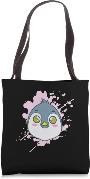Penguin in Japan Kawaii Style Animal Tote Bag