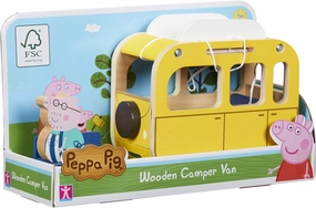 Peppa Pig Wooden Campervan, Push Along Vehicle, Imaginative Play, Preschool Toys, fsc Certified, Sustainable Toys, Gift for 2-5 Years Old