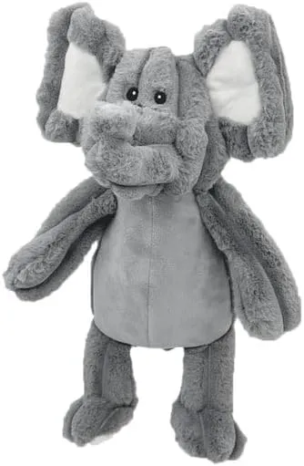 Pet Lou Zoo Friends Elephant, 16-inches Height, Gray, Squeak Toy, Plush, Pet Toys and Supplies