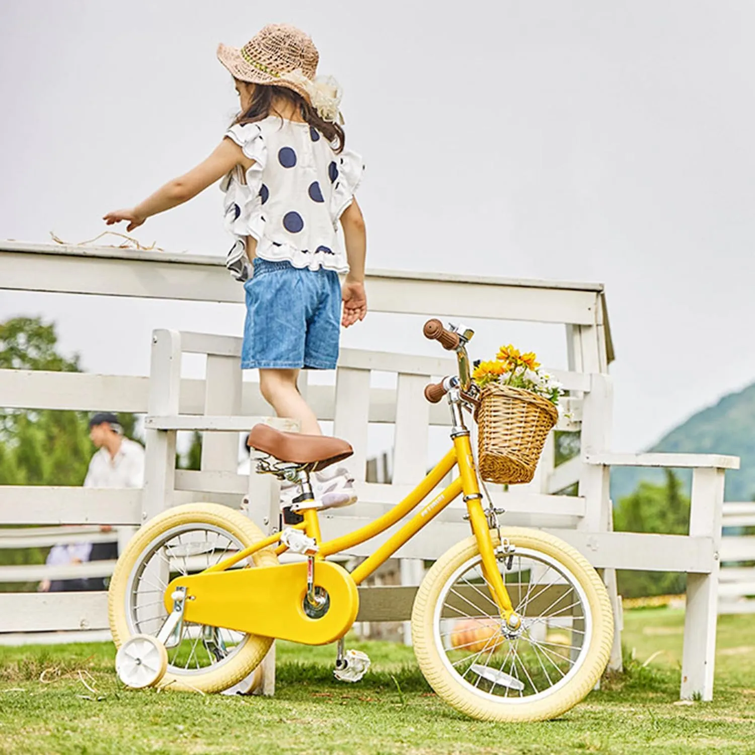 Petimini Girls Bike with Basket for 2-12 Years Old Kids, 12 14 16 18 20 Inch Bicycle with Bell Training Wheels, Multiple Colors