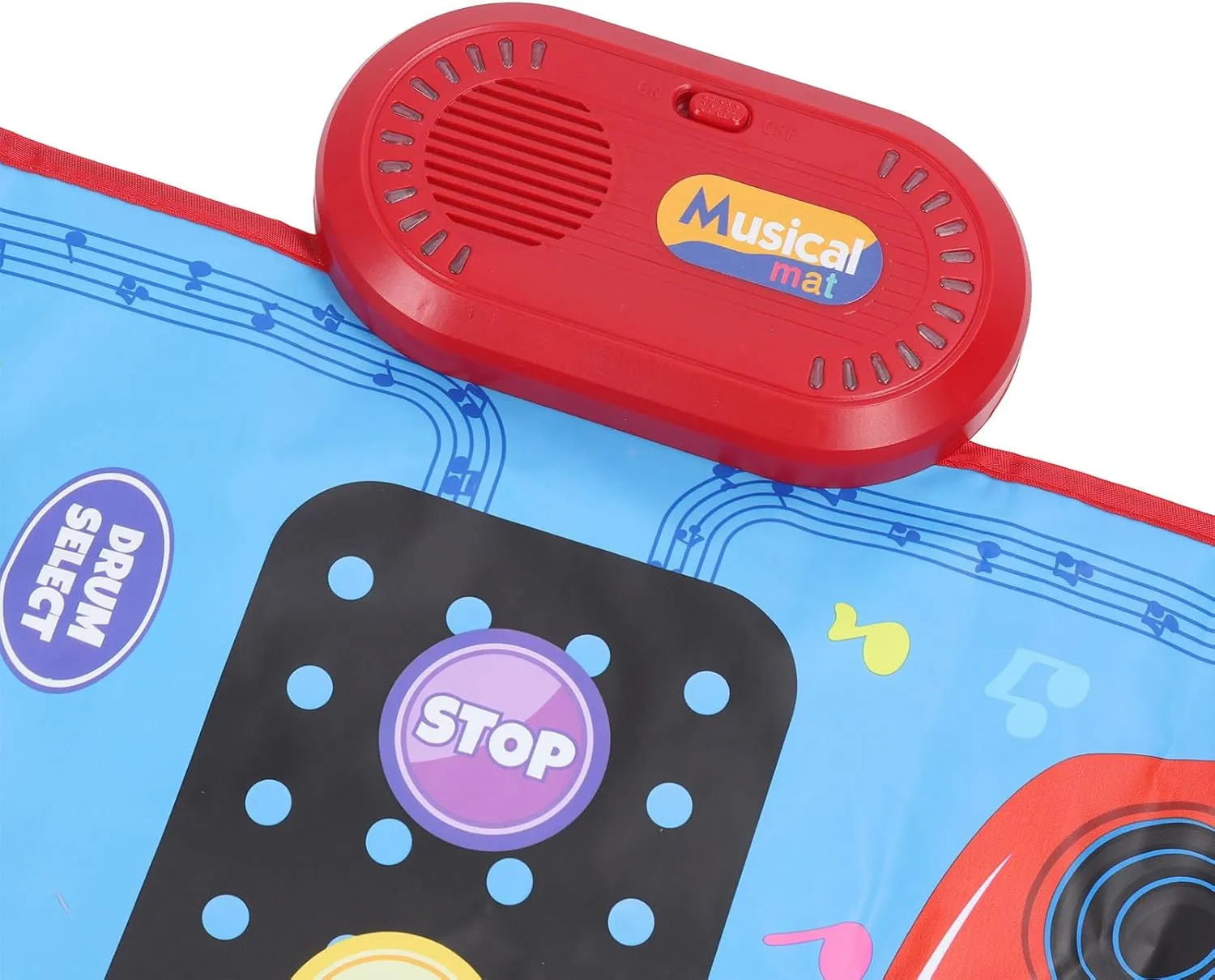 Piano Keyboard Drum Mat Set, Anti Slip Baby Musical Mat Adorable 3 in 1 Multifunctional Enjoyable with Drumsticks for Club (Blue)