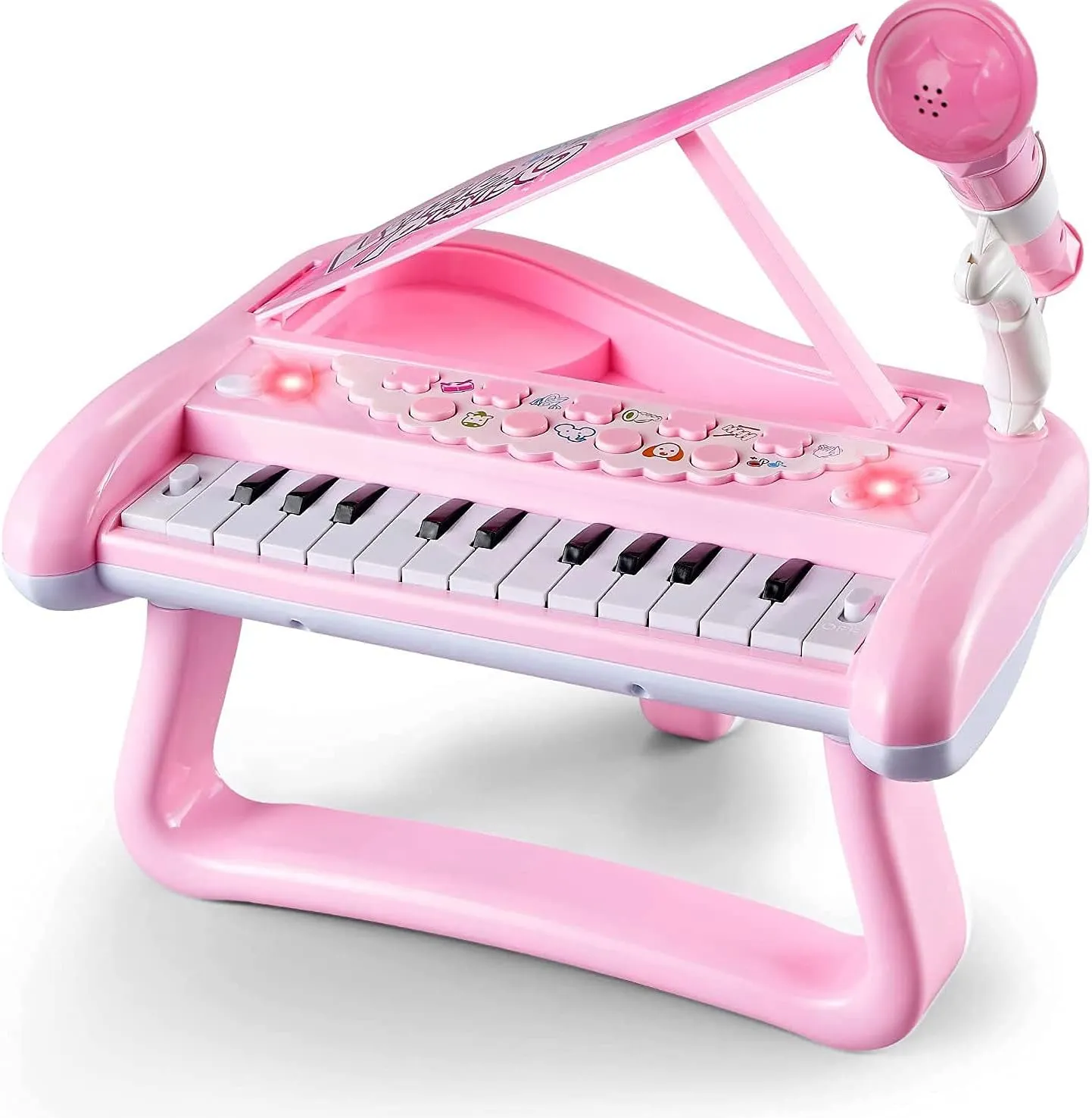 Piano Keyboard Toy for Kids, 24 Keys Piano for 3 4 5 Year Old Girls Boys Birthday Gift Musical Piano Toy with Microphone and Music