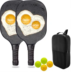 Pickleball Paddles, USAPA Approved Lightweight Fiberglass Pickleball, Lightweight Honeycomb Core with 4 Pickleball Balls and Bag Gifts for Women Men Beginners