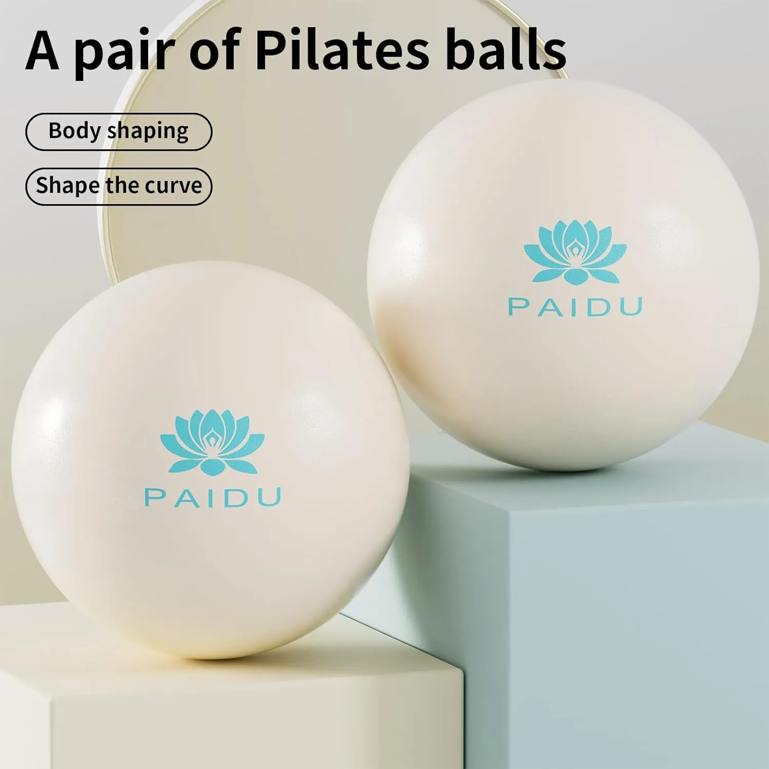Pilates Ball 10-inch Core, Anti-Explosion and Anti-Slip Mini Yoga Balls, Suitable for Pilates, Yoga, Core Training, Physical Therapy, Balance, Stability, Stretching Exercises