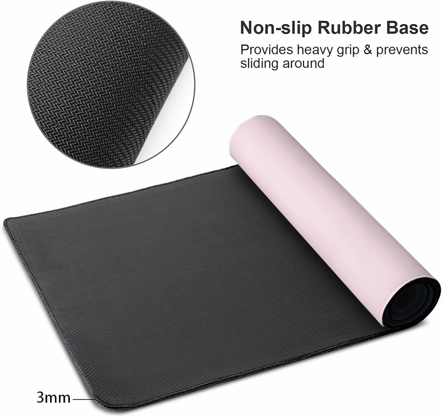 Pink Kawaii Girly Gaming Mouse Pad, Cute Long Extended XXL Desk Mat, Extra Large Mousepad Girl Keyboard Pads for Work Game Office Home, 35.4'' X 15.7''