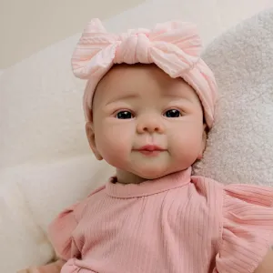 Pinky Cute Lifelike Reborn Baby Dolls 20Inch 50CM Realistic Newborn Baby Dolls Full Body Soft Vinyl Silicone Anatomically Correct Girl Real Life Baby Doll Kids Toy for Age 3  