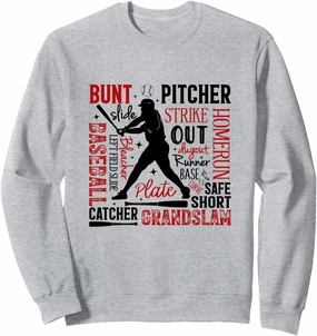 Play Ball Baseball Homerun Grand Slam Player Sweatshirt