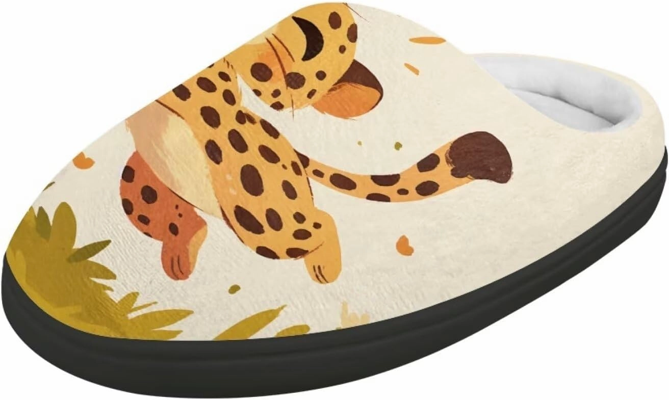 Plush Slippers for Kids House Warm Cozy Fuzzy Non-Slip Cotton Breathable Winter Slippers for Toddler Boys Girls US 9-15