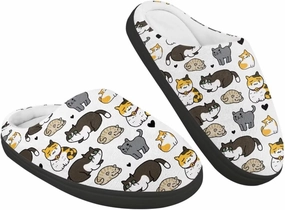 Plush Slippers for Kids House Warm Cozy Fuzzy Non-Slip Cotton Breathable Winter Slippers for Toddler Boys Girls US 9-15
