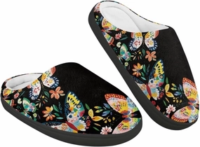 Plush Slippers for Kids House Warm Cozy Fuzzy Non-Slip Cotton Breathable Winter Slippers for Toddler Boys Girls US 9-15