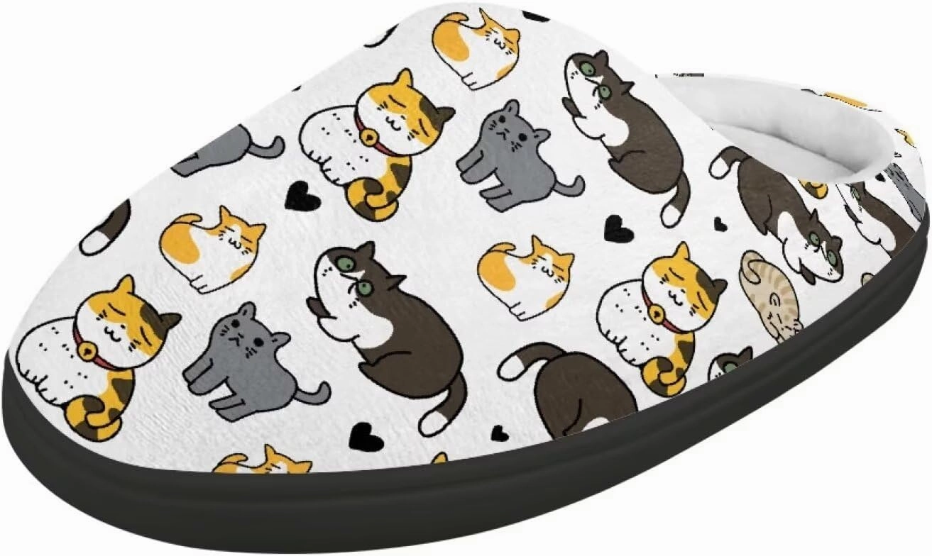 Plush Slippers for Kids House Warm Cozy Fuzzy Non-Slip Cotton Breathable Winter Slippers for Toddler Boys Girls US 9-15