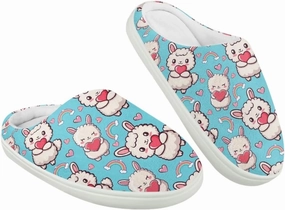 Plush Slippers for Kids Winter Warm Cozy Fuzzy Non-Slip Cotton Breathable House Slippers for Toddler Boys Girls US 9-15