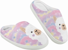Plush Slippers for Kids Winter Warm Cozy Fuzzy Non-Slip Cotton Breathable House Slippers for Toddler Boys Girls US 9-15
