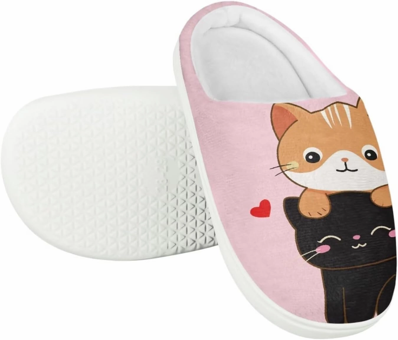 Plush Slippers for Kids Winter Warm Cozy Fuzzy Non-Slip Cotton Breathable House Slippers for Toddler Boys Girls US 9-15
