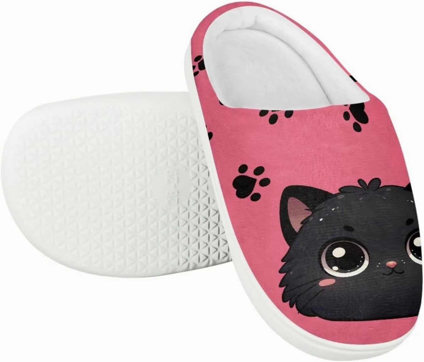 Plush Slippers for Kids Winter Warm Cozy Fuzzy Non-Slip Cotton Breathable House Slippers for Toddler Boys Girls US 9-15